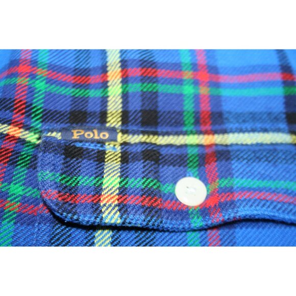 Polo Ralph Lauren Mens S Classic Fit Plaid Cotton Flannel Shirt Heritage Preppy - Picture 5 of 8